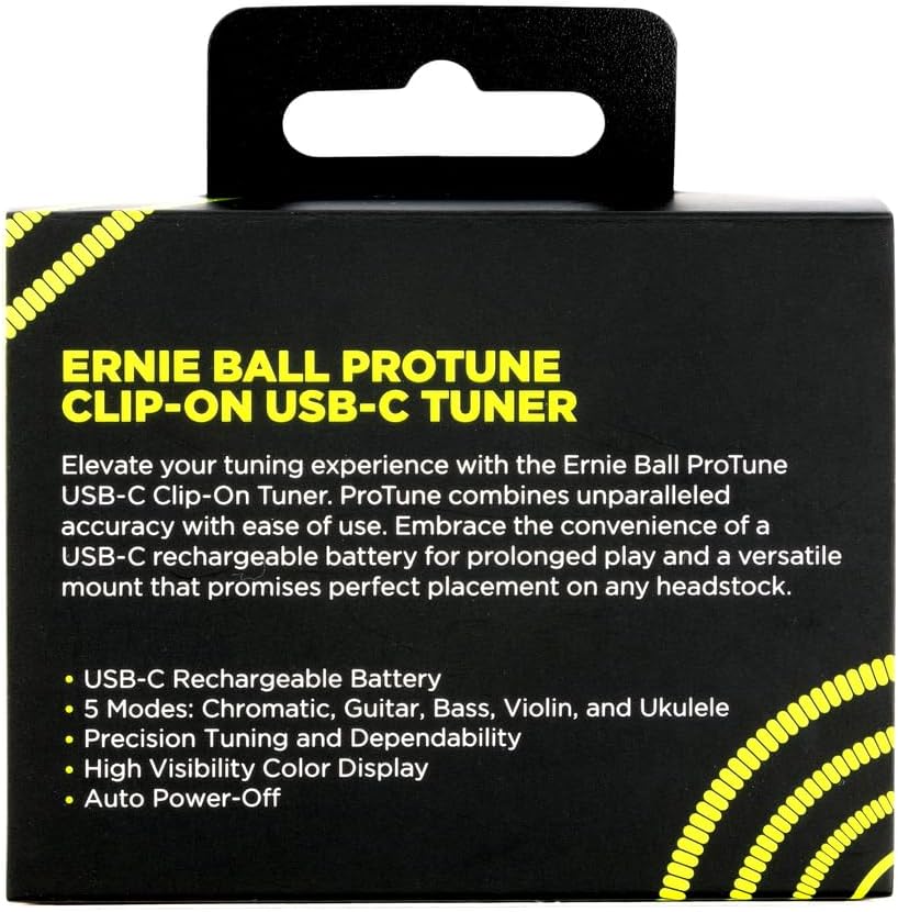 ERNIE BALL PROTUNE USB-C CLIP-ON TUNER
