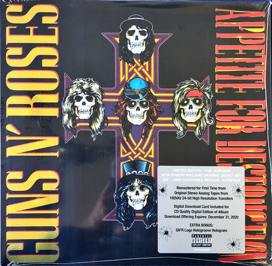 Guns N' Roses – Appetite For Destruction 2LP AUDIOPHILE REISSUR EXPANDED GATEFOLD ART