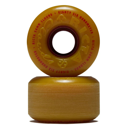 Ricta Skateboard Wheels 56mm Clouds 86A Mustard (set of 4 wheels)