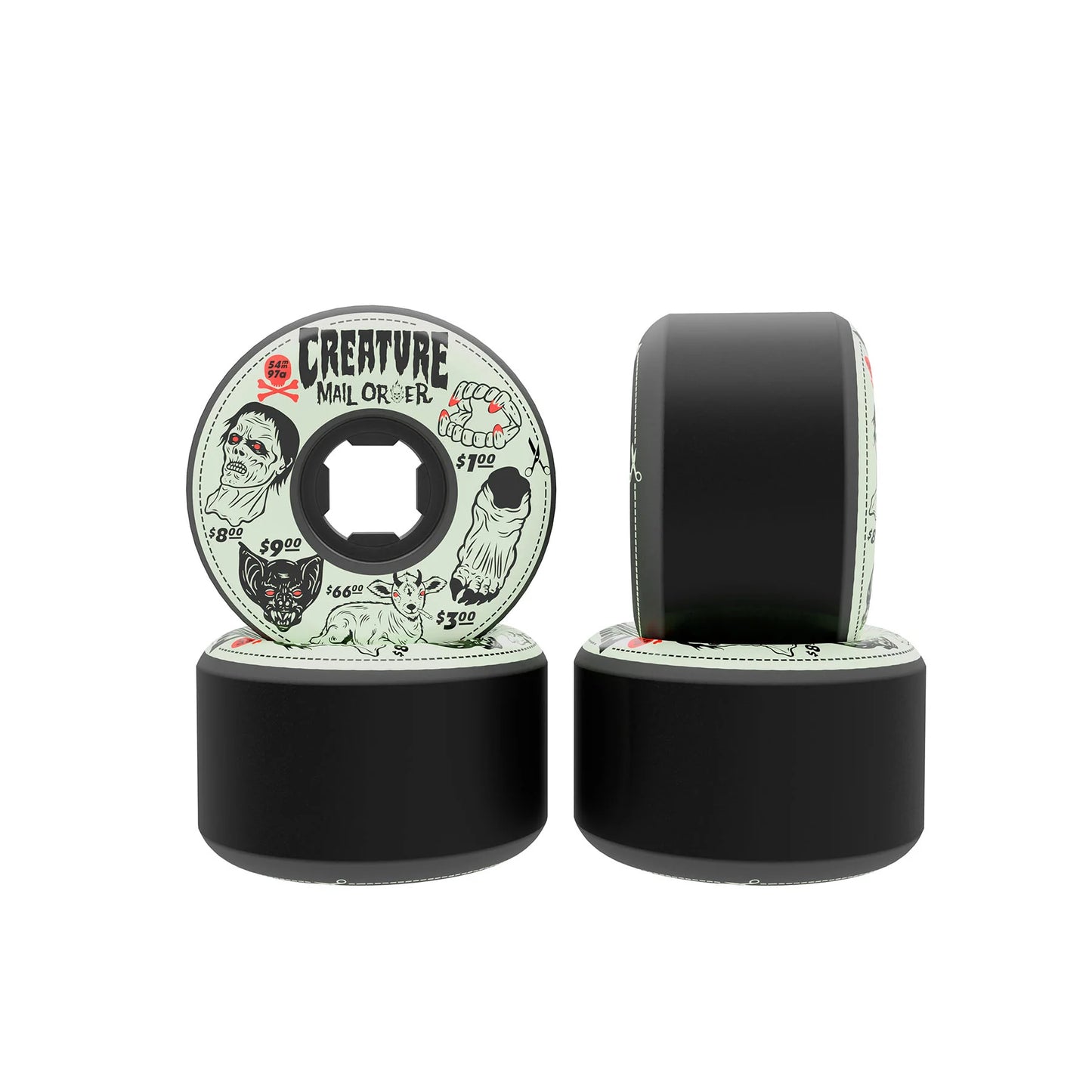 54mm Creature Mail Order Bloodsuckers 97a OJ Skateboard Wheels