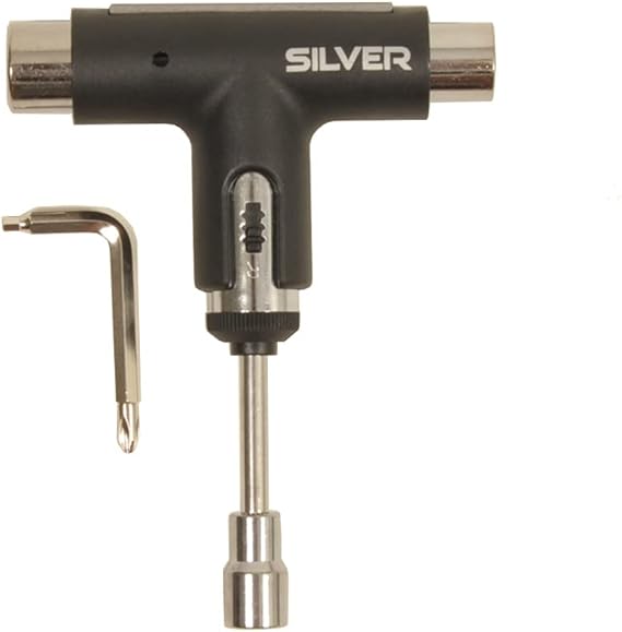 Silver Ratchet Skateboard Tool