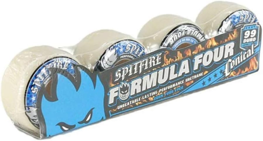 Spitfire Formula Four 99 Conical Full (Blue Print) Wheels-56 mm