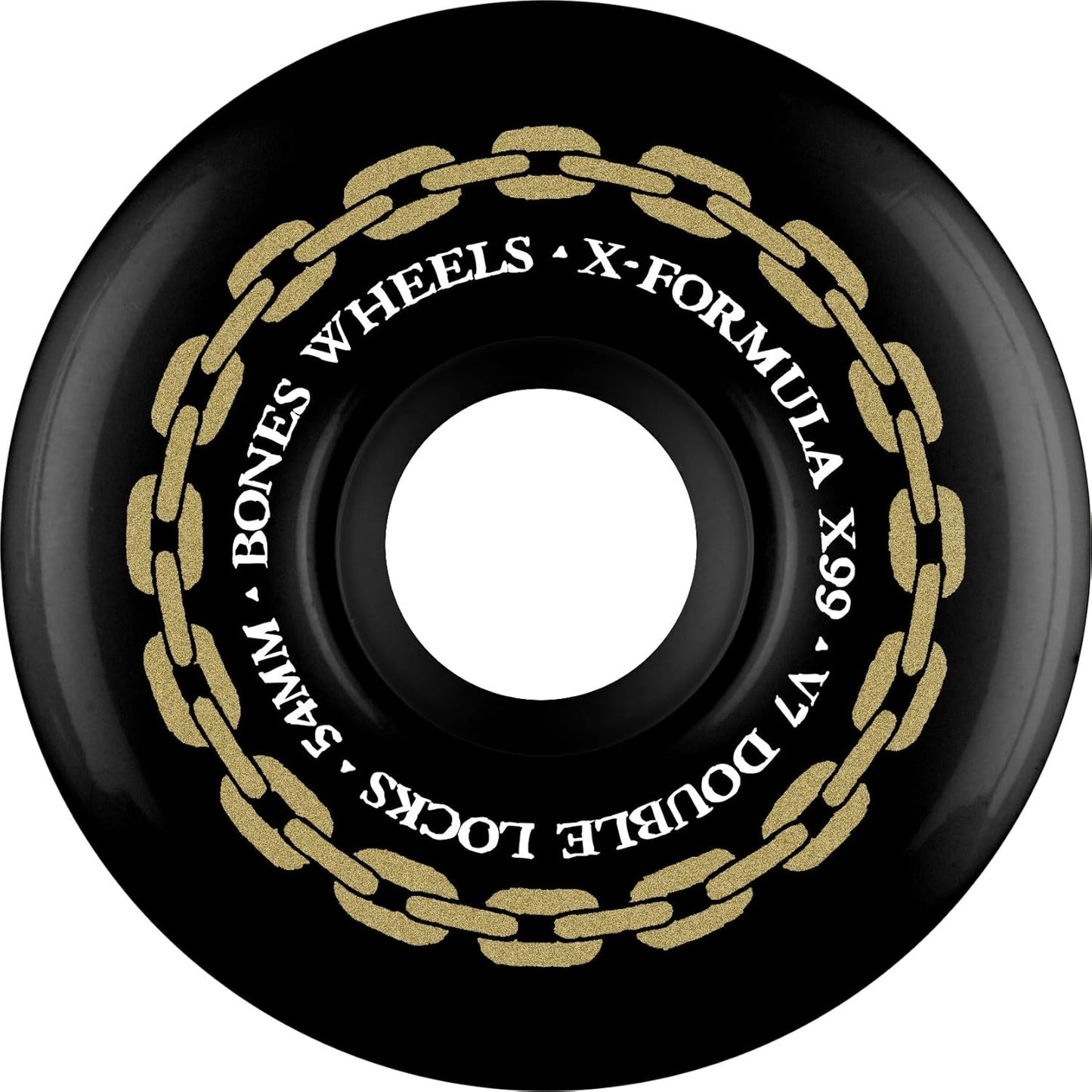 BONES WHEELS X-Formula Skateboard Wheels XF 54 V7 DOUBLE LOCKS X99 BLK 4PK
