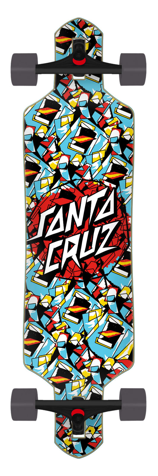 Santa Cruz Screaming Scratched Hand Dot Drop Thru 9" x 36" Cruzer Cruiser Complete