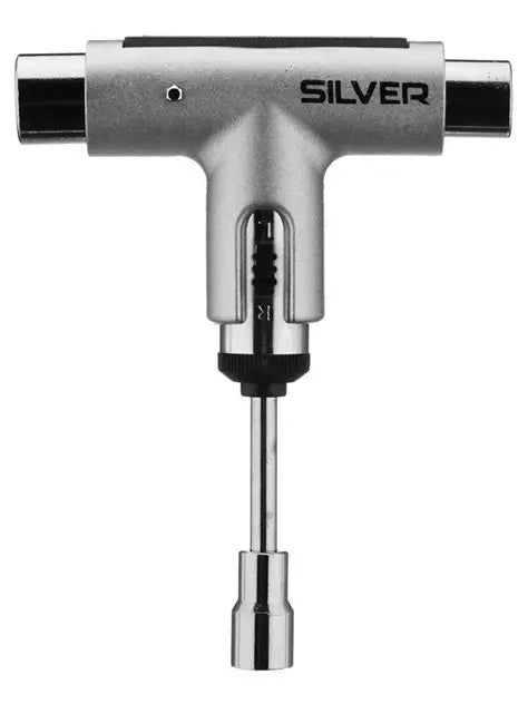 Silver Ratchet Skateboard Tool