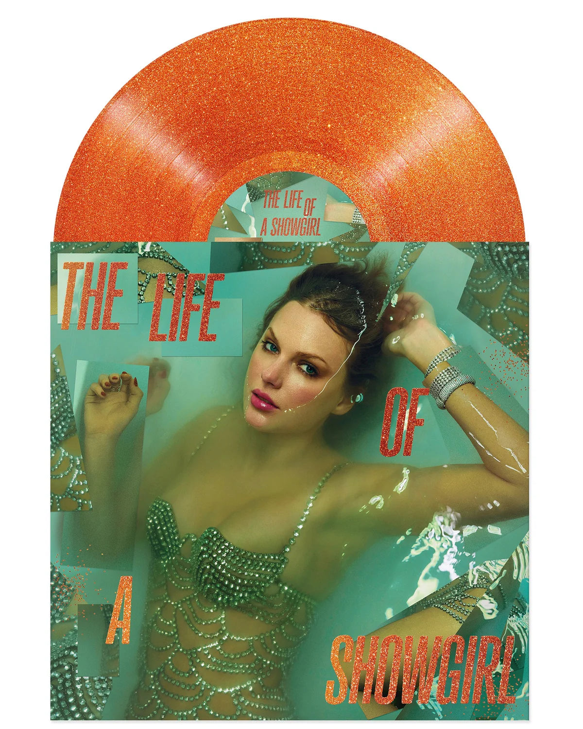 TAYLOR SWIFT -The Life Of A Showgirl [Sweat And Vanilla Perfume Portofino Orange Glitter Vinyl]