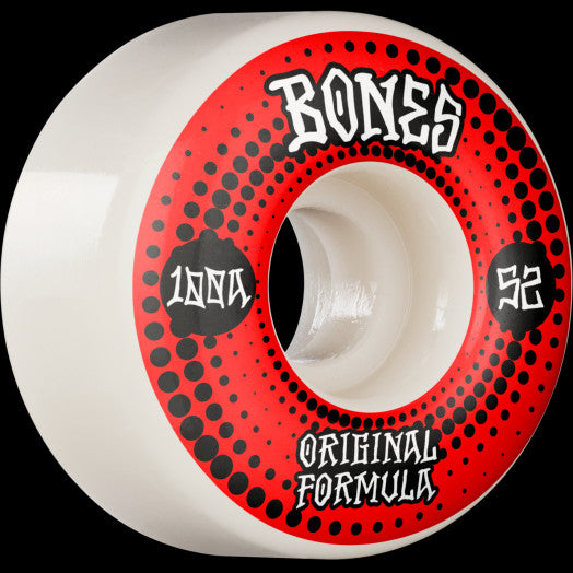 BONES OG FORMULA WHEELS ORIGINALS 52MM V4 WIDE 4PK WHITE 100A