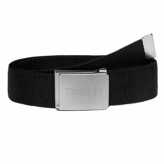 BAKER Brand Logo Web Belt Black