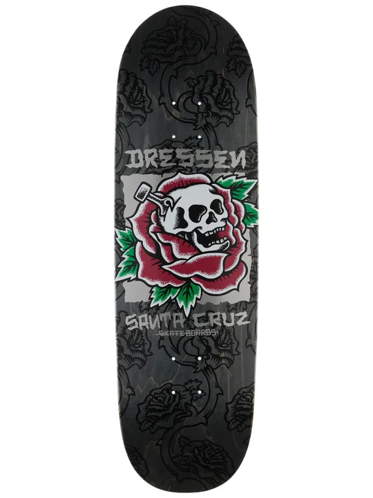 Santa Cruz Dressen Skull Rose Deck 9.25 X 31.95