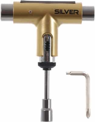 Silver Ratchet Skateboard Tool