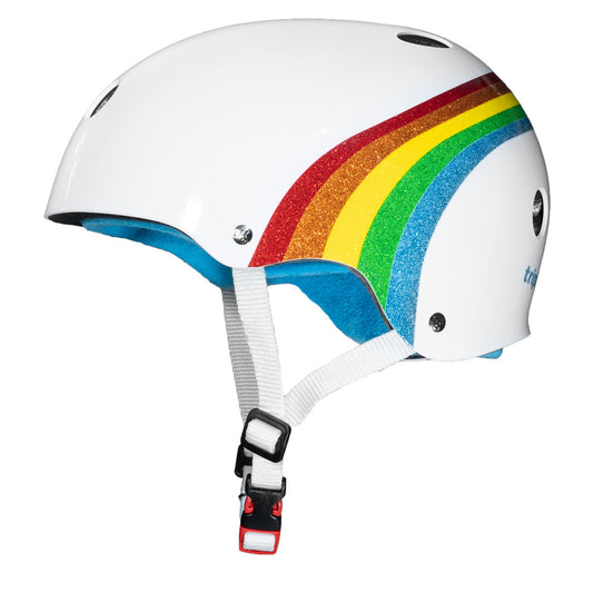 TRIPLE EIGHT - THE CERTIFIED SWEATSAVER WHITE RAINBOW HELMET