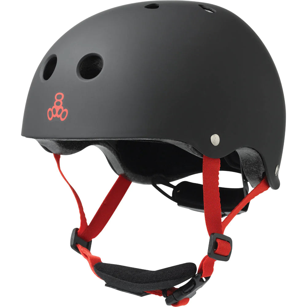 LIL 8 KIDS HELMET BLACK RUBBER  Size: Youth (18-20.5in)