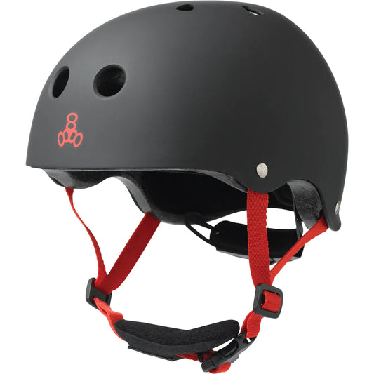 LIL 8 KIDS HELMET BLACK RUBBER Size: Youth (18-20.5in)