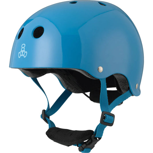 LIL 8 KIDS HELMET BLUE GLOSSY  Size: Youth (18-20.5in)
