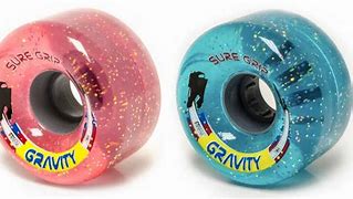 Sure-Grip Gravity Glitter Roller Skate Wheels Blue 62mm 78A