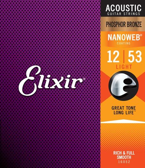 Elixir Guitar Strings Phosphor Bronze w/NanoWeb Coating