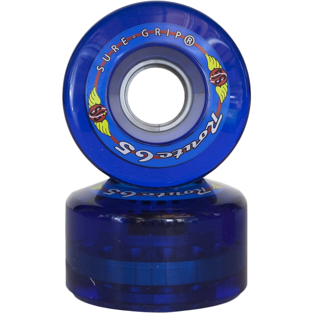 Sure Grip Route 65mm Roller Skate wheels 8 Pack Blue
